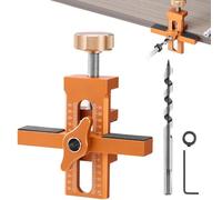 Eawfgtuw Strumento di posizionamento hardware in lega di alluminio con set di guide per trapano per la lavorazione del legno Punzonatore di perforazione Strumento di regolazione della porta (A)