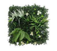 Eawfgtuw Tappetino in erba artificiale, 50 x 50 cm, siepe in plastica, decorazione da parete, per interni ed esterni, casa, giardino, recinzione, protezione della privacy (B)