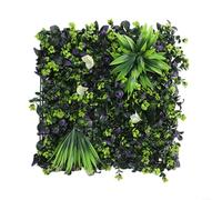 Eawfgtuw Tappetino in erba artificiale, 50 x 50 cm, siepe in plastica per decorazione da parete, per interni ed esterni, casa, giardino, recinzione, protezione della privacy (D)