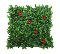 Eawfgtuw Tappetino in erba artificiale, 50 x 50 cm, siepe in plastica, per decorazione da parete, per interni ed esterni, casa, giardino, recinzione, protezione della privacy (F)