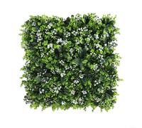 Eawfgtuw Tappetino in erba artificiale, 50 x 50 cm, siepe in plastica per decorazione da parete, per interni ed esterni, casa, giardino, recinzione, protezione della privacy (A)