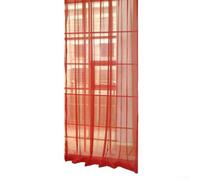 Eawfgtuw Tenda a pannello in voile rosso con tasca per asta, 2 m x 1 m, divisore per sciarpa trasparente per battente della porta, lavabile in lavatrice