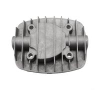 Eawfgtuw Testata cilindro compressore d'aria, pezzo di ricambio in alluminio pressofuso per pompe ad aria silenziose per olio, compatibile con 13 specifiche, grigio-3