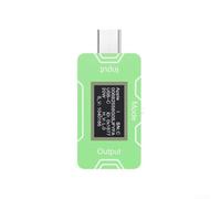 Eawfgtuw Tester del caricatore con l'apparecchiatura di collaudo di USB della gamma di USB del dispositivo 0.01-36V 0-3A di tensione verde del metallo dell'esposizione per il dispositivo elettronico