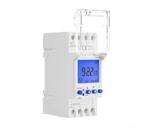 Eawfgtuw TM922 DIN montato timer digitale, 2 canali programmabile 24 ore orologio orario grande display LCD doppio relè uscite ABS, bianco, 85-265VAC 50/60Hz Pannello di controllo (TM922-K 85-265V)