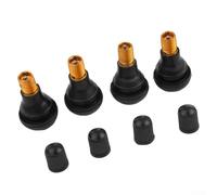 Eawfgtuw TR412 Steli valvola pneumatici in gomma con nucleo valvola, EPDM resistente alle intemperie, base in lega di alluminio, confezione da 4 per ruote tubeless