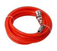 Eawfgtuw Tubo pneumatico dritto per compressore d'aria, 5 x 8 mm, con connettori rapidi per uso ad alta pressione, rosso, compatibile con tipo C (giapponese) (15 metri)