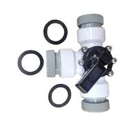 Eawfgtuw Valvola 4517 a 3 vie della pompa dello stagno modello a 1,5 pollici con i collegamenti filettati femmina e maschio per le piscine fuori terra, consente la miscelazione e la deviazione