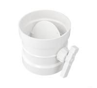 Eawfgtuw Valvola di controllo manuale del volume dell'aria in PVC per condotti di ventilazione, diametro da 75 mm a 315 mm, bianco, con set di connettori per tubo ed ergonomico (200 mm)