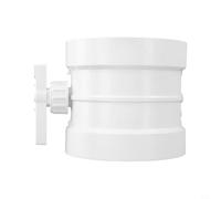 Eawfgtuw Valvola di controllo manuale del volume dell'aria in PVC per condotti di ventilazione, diametro da 75 mm a 315 mm, bianco, con set di connettori per tubo ed ergonomico (160 mm)