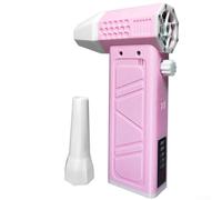 Eawfgtuw Ventilatore portatile senza fili, ventilatore turbo alimentato a batteria con motore brushless da 140000 giri/min, 62 m/s, flusso d'aria ad alta velocità, portatile, per officina (D)