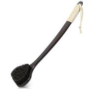 eaxun Spazzola esfoliante per la schiena in bambù con manico lungo curvo, 44 cm, con setole extra rigide, per uomini e donne, esfoliante per il corpo per il bagno o la spazzola a secco