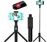 Eaxus® 3in1 Selfie Stick SHARPIX - Supporto per treppiede per cellulare con trigger Bluetooth e treppiede
