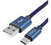 Eaxus 77701 Cavo di ricarica USB Spina USB-A, Spina USB-C® 2 m Blu