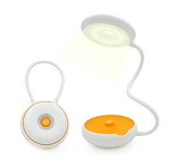 Eaxus® Lampada da tavolo a LED 3in1 - lampada da comodino flessibile USB o a batteria, bianca