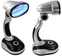 Eaxus® Lampada da tavolo a LED - lampada da tavolo wireless, luce diurna Argento