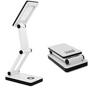 Eaxus®️ Lampada da tavolo a LED USB - Pieghevole, dal design elegante, dimmerabile, bianco
