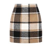 Eayoly Gonna Scozzese da Donna a Vita Alta | Gonne da Donna a Trapezio,Gonna Scozzese Aderente da Donna Minigonna a Tubino a Vita Alta per Feste Autunnali e Invernali, Strada, uscite, Shopping