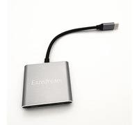 Eazedream Adattatore mozzo di tipo C per occhiali Viture Xreal Rokid Rayneo AR (3 TypeC 1 USB)