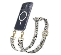 EAZY CASE Catena per cellulare - Cinturino regolabile compatibile con iPhone 17 Pro Max, tracolla, cordino per cellulare con custodia in silicone, compatibile con ricarica Qi, borsa a tracolla, verde