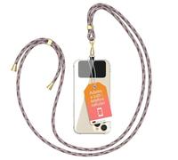 EAZY CASE catena universale per cellulare adatta a tutti gli smartphone, catena da appendere, cover con cordino, catena per smartphone da portare in giro, cinghia per cellulare, Mimetica Rosso