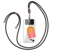 EAZY CASE Catena Universale per Cellulare - Adatta a Tutti Gli Smartphone, Da Appendere, Cover Con Cordino, Cinghia per Portare in Giro - Rosé Di Black Clips