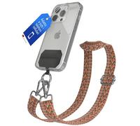 EAZY CASE - Catena universale per cellulare da appendere al collo compatibile con qualsiasi cellulare Catena abbinabile alla custodia Cordoncino per cellulare colorato Boho Verde Beige