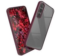 EAZY CASE - Clear Hybrid Bumper Cover compatibile con Galaxy S24 custodia per telefono antiurto e antigraffio con protezione per fotocamera, cover protettiva sottile, Moretto