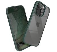 EAZY CASE - Clear Hybrid Bumper Cover compatibile con iPhone 14 Pro custodia per telefono antiurto e antigraffio con protezione per fotocamera, cover protettiva sottile, Verde notte