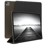 EAZY CASE - Coperchio di protezione per Apple iPad Air 13" M3 (2025) Smart Cover Tablet Smartcase per alzarsi in piedi, con funzione di stand Sleep Wake Up, in pelle sintetica, Nero