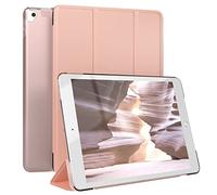 EAZY CASE - Coperchio di protezione per iPad 10,2" 2019/2020/2021 Smart Cover Tablet Smartcase per alzarsi in piedi, con funzione di stand Sleep Wake Up, in pelle sintetica, Oro Rosa