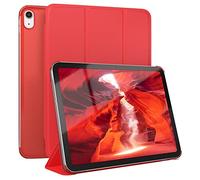 EAZY CASE - Coperchio di protezione per iPad 10,9" 10. Gen Smart Cover Tablet Smartcase per alzarsi in piedi, con funzione di stand Sleep Wake Up, in pelle sintetica, Rosso