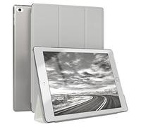 EAZY CASE - Coperchio di protezione per iPad Air / 2017/2018 Smart Cover Tablet Smartcase per alzarsi in piedi, con funzione di stand Sleep Wake Up, in pelle sintetica, Grigio