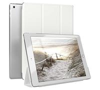 EAZY CASE - Coperchio di protezione per iPad Air / 2017/2018 Smart Cover Tablet Smartcase per alzarsi in piedi, con funzione di stand Sleep Wake Up, in pelle sintetica, Bianco