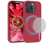 EAZY CASE - Cover in Silicone per iPhone 16 Pro, cover con ricarica Qi in silicone, morbida e antiurto, protezione sottile per fotocamera, copertura TPU resistente in Moretto