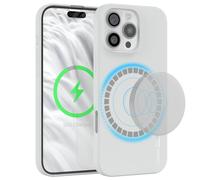 EAZY CASE Cover in Silicone per iPhone 16 Pro Max cover con ricarica Qi in