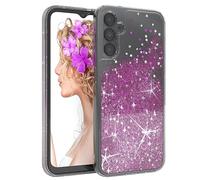 EAZY CASE Custodia glitterata compatibile con Galaxy A14 5G cover per telefono in silicone leggera lucida e antiurto protezione dalle cadute in Viola