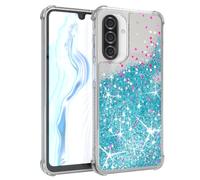 EAZY CASE Custodia glitterata compatibile con Galaxy A26 cover per telefono in silicone leggera lucida e antiurto protezione dalle cadute in Blu