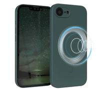 EAZY CASE - Custodia in silicone magnetica per iPhone 16e, custodia in silicone verde morbido antiurto magnetico, custodia protettiva con protezione per fotocamera sottile, cover TPU Bumper in verde