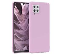EAZY CASE - Custodia in silicone per Galaxy A42 5G Custodia morbida protettiva con protezione della fotocamera Protezione sottile Premium Cover TPU Telefono Bumper in Viola Chiaro