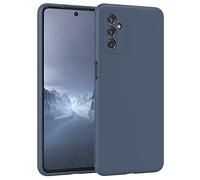 EAZY CASE - Custodia in silicone per Galaxy M52 5G Custodia morbida protettiva con protezione della fotocamera Protezione sottile Premium Cover TPU Telefono Bumper in Blu Scuro
