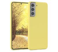 EAZY CASE - Custodia in silicone per Galaxy S21 5G Custodia morbida protettiva con protezione della fotocamera Protezione sottile Premium Cover TPU Telefono Bumper in Giallo