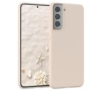EAZY CASE - Custodia in silicone per Galaxy S21 5G Custodia morbida protettiva con protezione della fotocamera Protezione sottile Premium Cover TPU Telefono Bumper in Beige