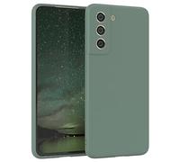 EAZY CASE - Custodia in silicone per Galaxy S21 FE 5G Custodia morbida protettiva con protezione della fotocamera Protezione sottile Premium Cover TPU Telefono Bumper in Verde Mezzanotte