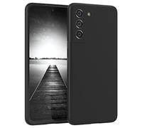 EAZY CASE - Custodia in silicone per Galaxy S21 FE 5G Custodia morbida protettiva con protezione della fotocamera Protezione sottile Premium Cover TPU Telefono Bumper in Nero