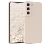 EAZY CASE - Custodia in silicone per Galaxy S22 5G Custodia morbida protettiva con protezione della fotocamera Protezione sottile Premium Cover TPU Telefono Bumper in Beige