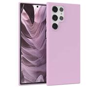 EAZY CASE - Custodia in silicone per Galaxy S22 Ultra 5G Custodia morbida protettiva con protezione della fotocamera Protezione sottile Premium Cover TPU Telefono Bumper in Viola Chiaro