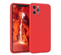 EAZY CASE - Custodia in silicone per iPhone 11 Pro Custodia morbida protettiva con protezione della fotocamera Protezione sottile Premium Cover TPU Telefono Bumper in Rosso