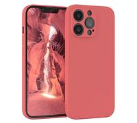 EAZY CASE - Custodia in silicone per iPhone 13 Pro Custodia morbida protettiva con protezione della fotocamera Protezione sottile Premium Cover TPU Telefono Bumper in Rosso Chiaro