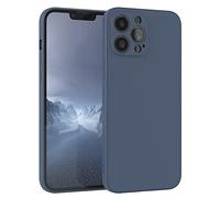 EAZY CASE - Custodia in silicone per iPhone 13 Pro Max Custodia morbida protettiva con protezione della fotocamera Protezione sottile Premium Cover TPU Telefono Bumper in Blu Scuro